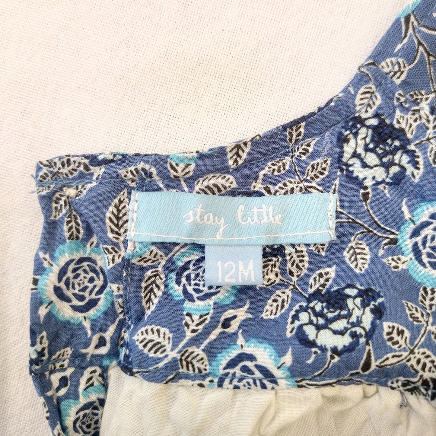 Stay Little Embroidered Shirt - 12 mo