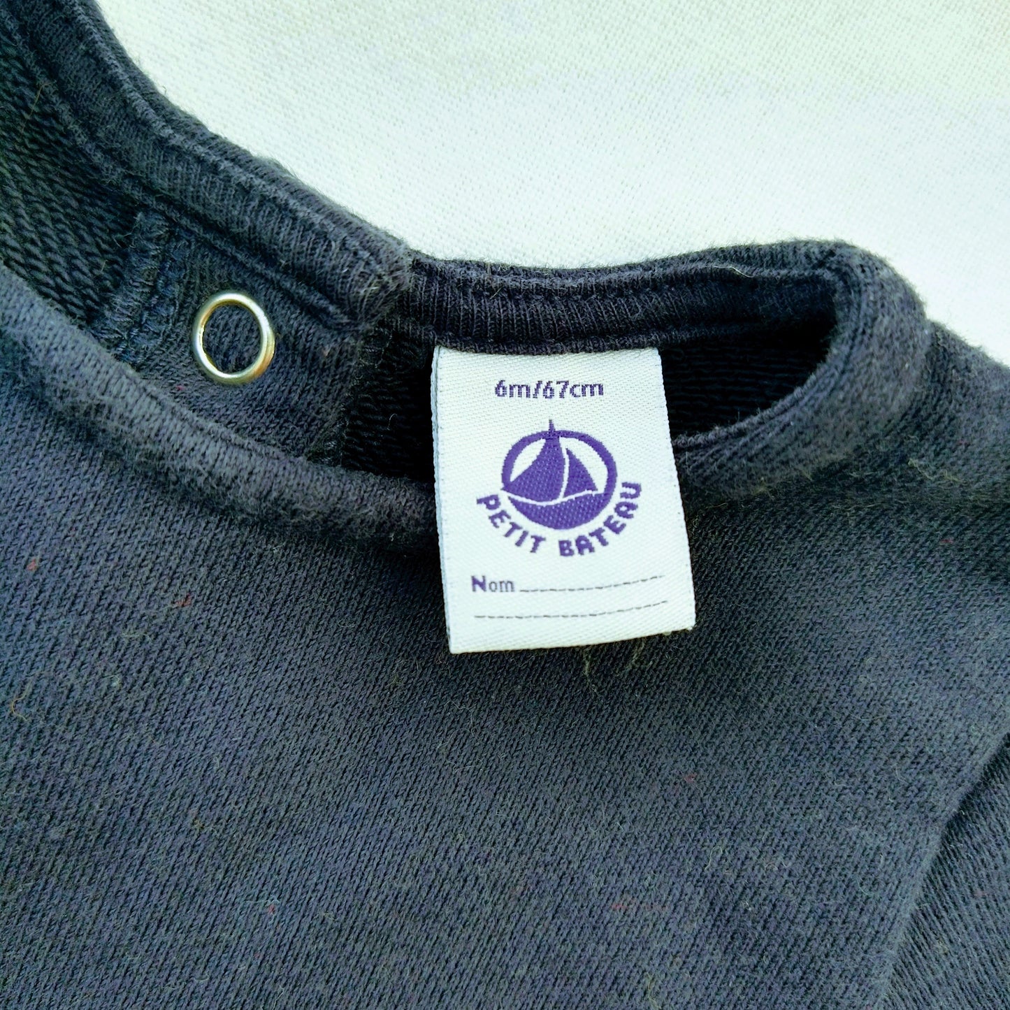 Petit Bateau navy dress - 6 mo / 67cm