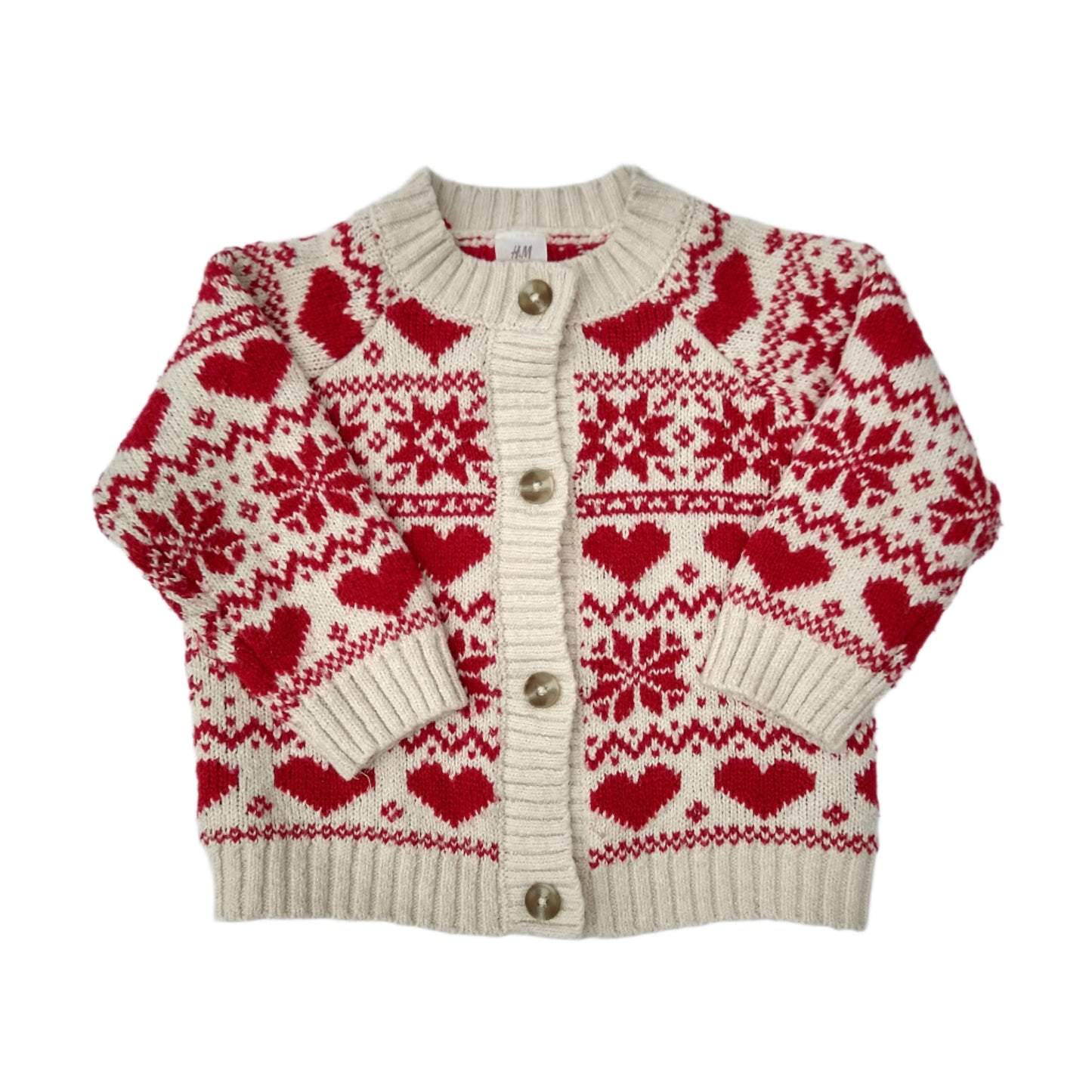 H&M knit button-up sweater - 9 mo / 74 cm