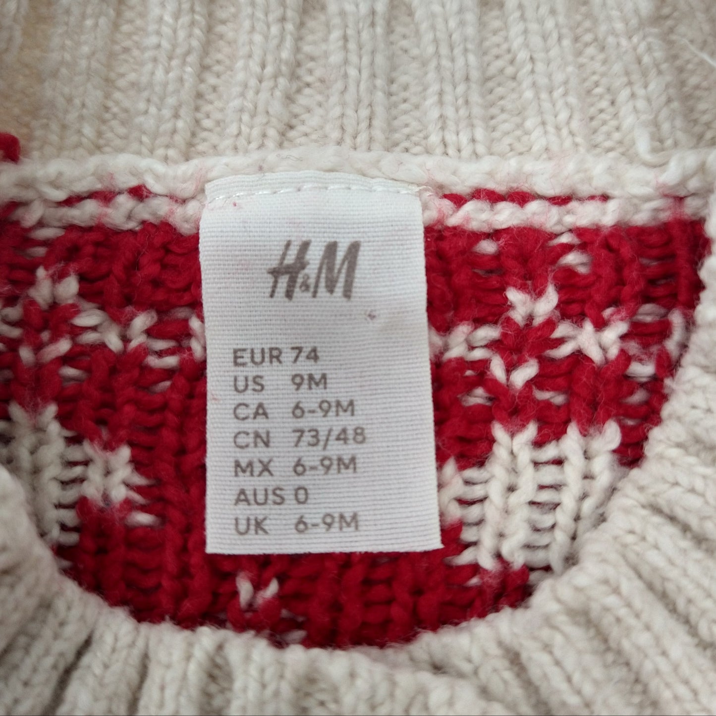 H&M knit button-up sweater - 9 mo / 74 cm