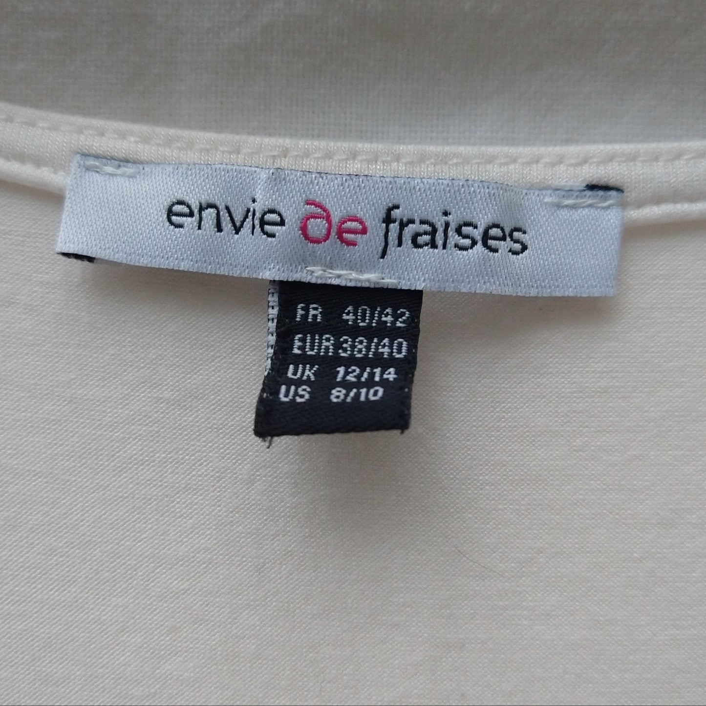 T-shirt de grossesse et d'allaitement Envie de Fraise - crème - Taille 38/40
