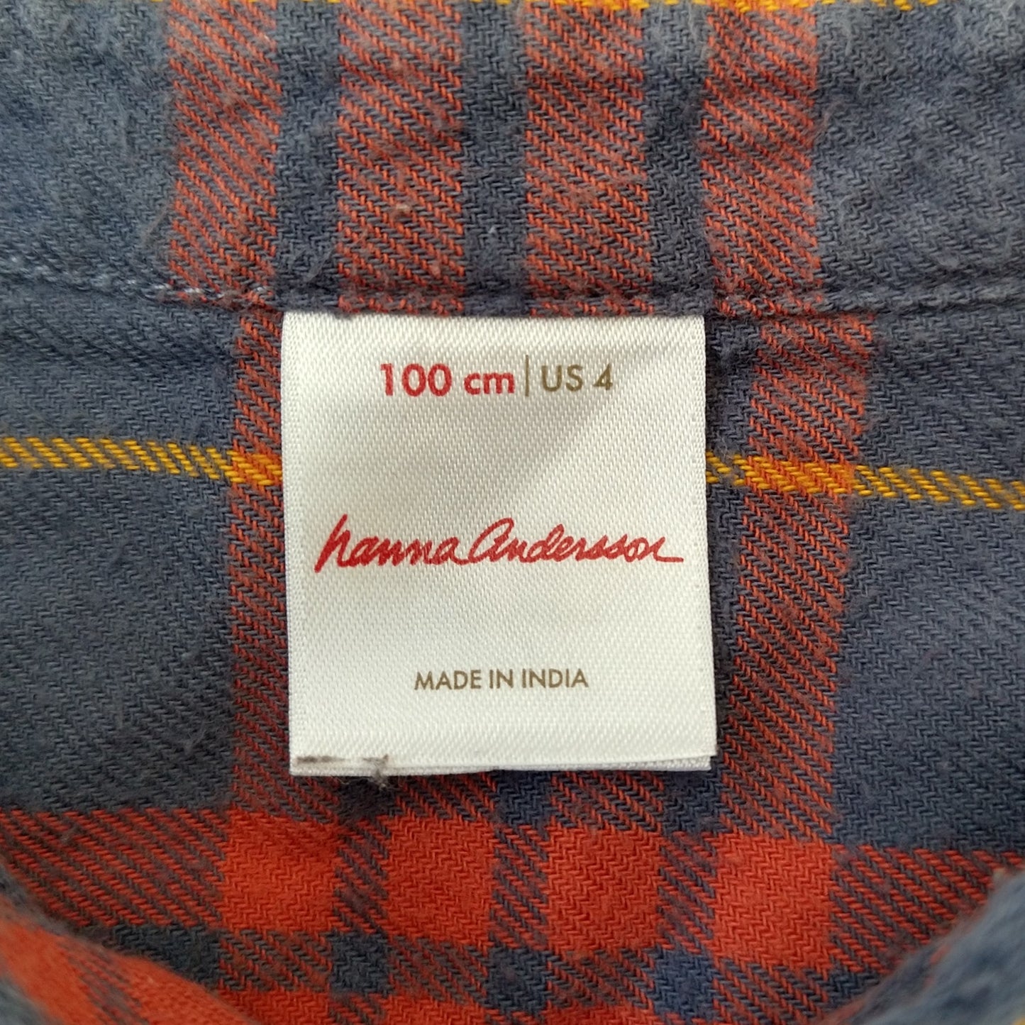 Hanna Andersson plaid shirt - 4 yrs