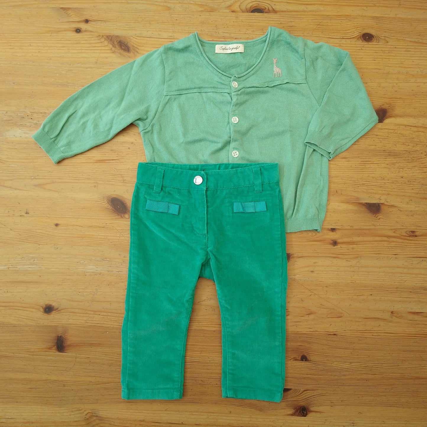 Sofie la Girafe cardigan - 12 mo