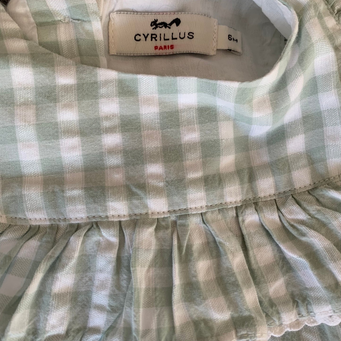Cyrillus plaid dress - 6 mo