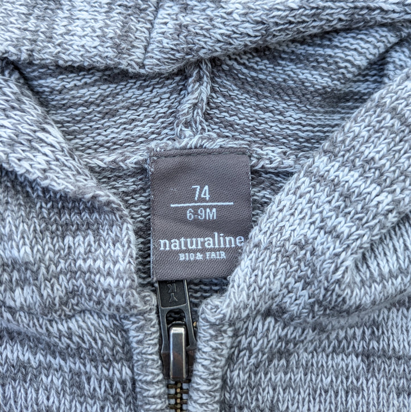 Naturaline zip-up sweatshirt- 6-9 mos