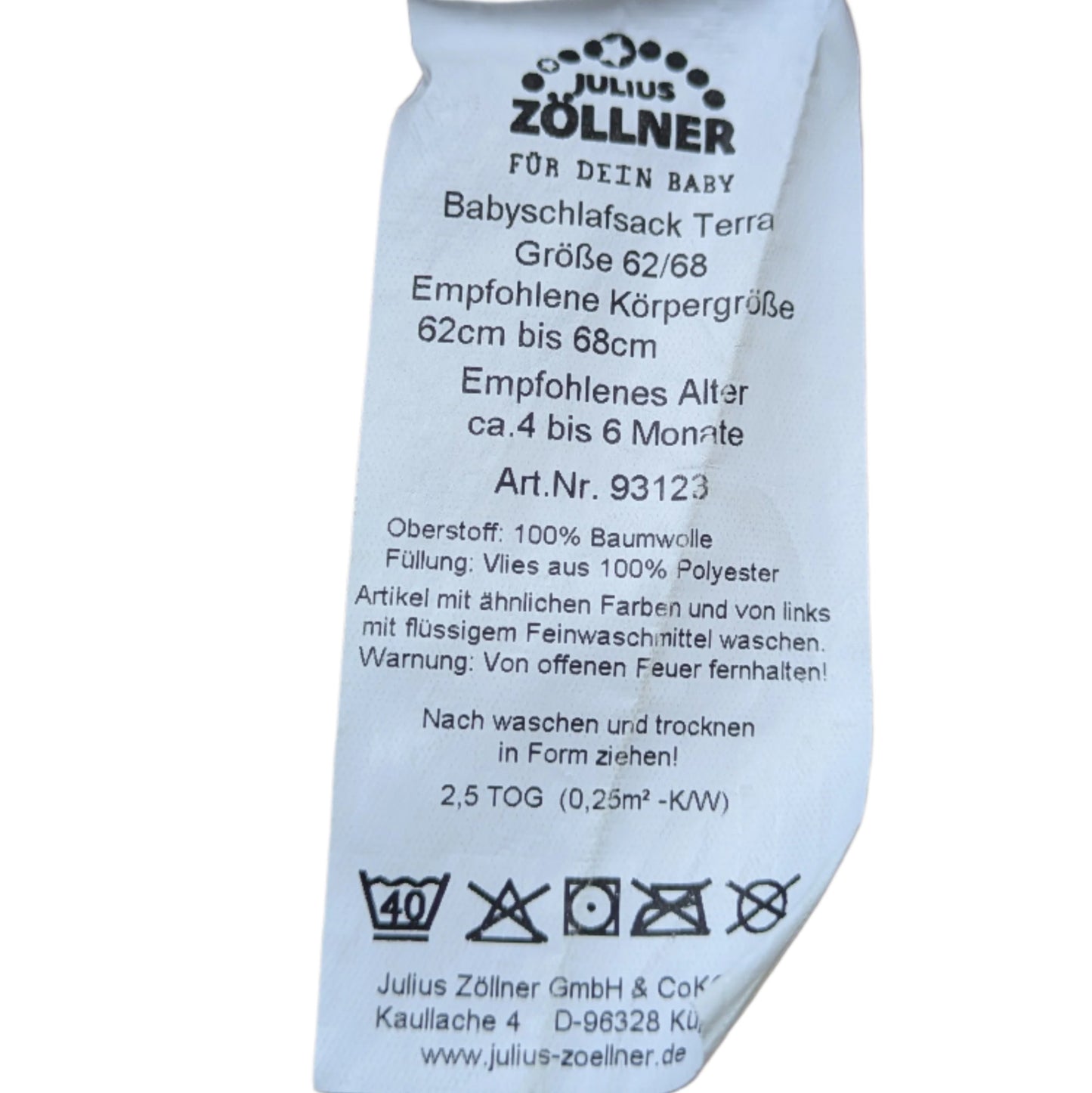 Julius Zollner sleep sack - 3-9 months / 62-68 cm
