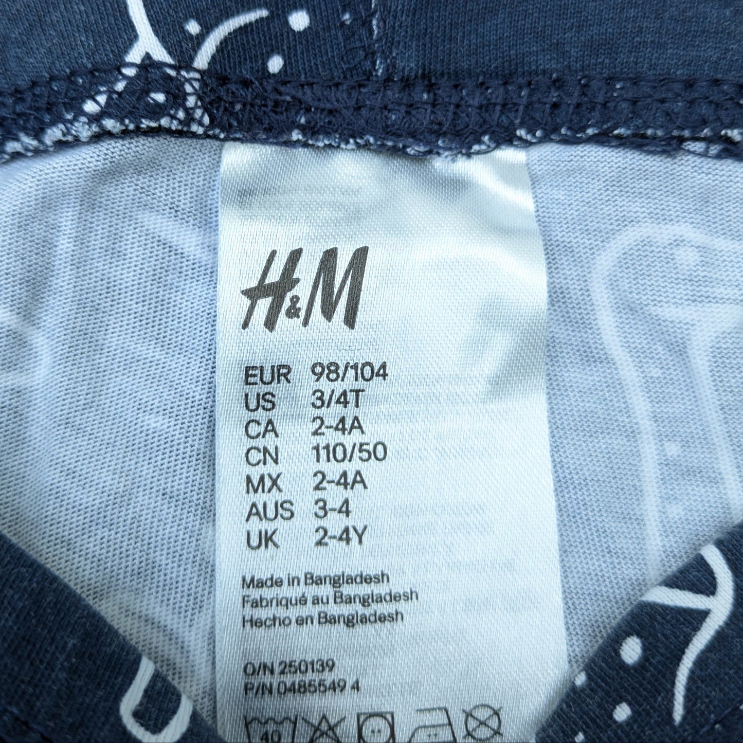H&M dinosaur pyjama pants - 3-4 yrs / 98-104 cm