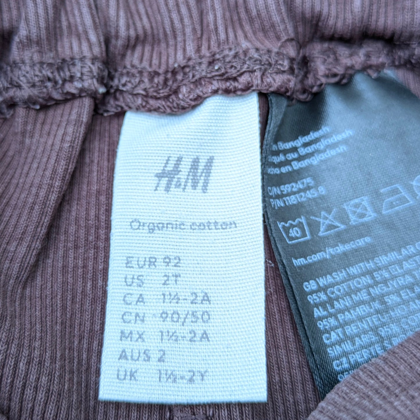 H&M purple leggings - 2 yrs / 92 cm