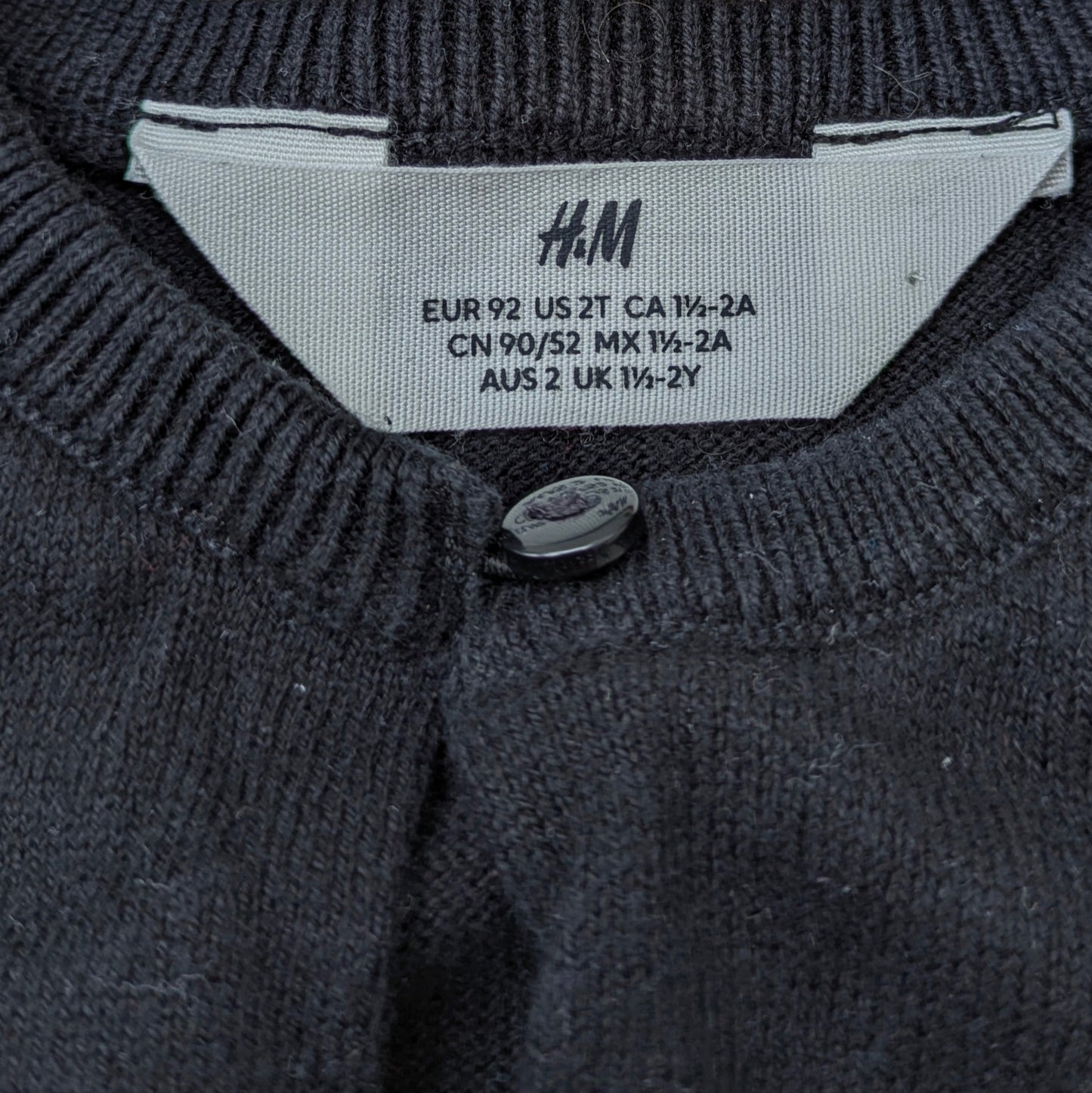 H&M black cardigan - 2 yrs / 92 cm