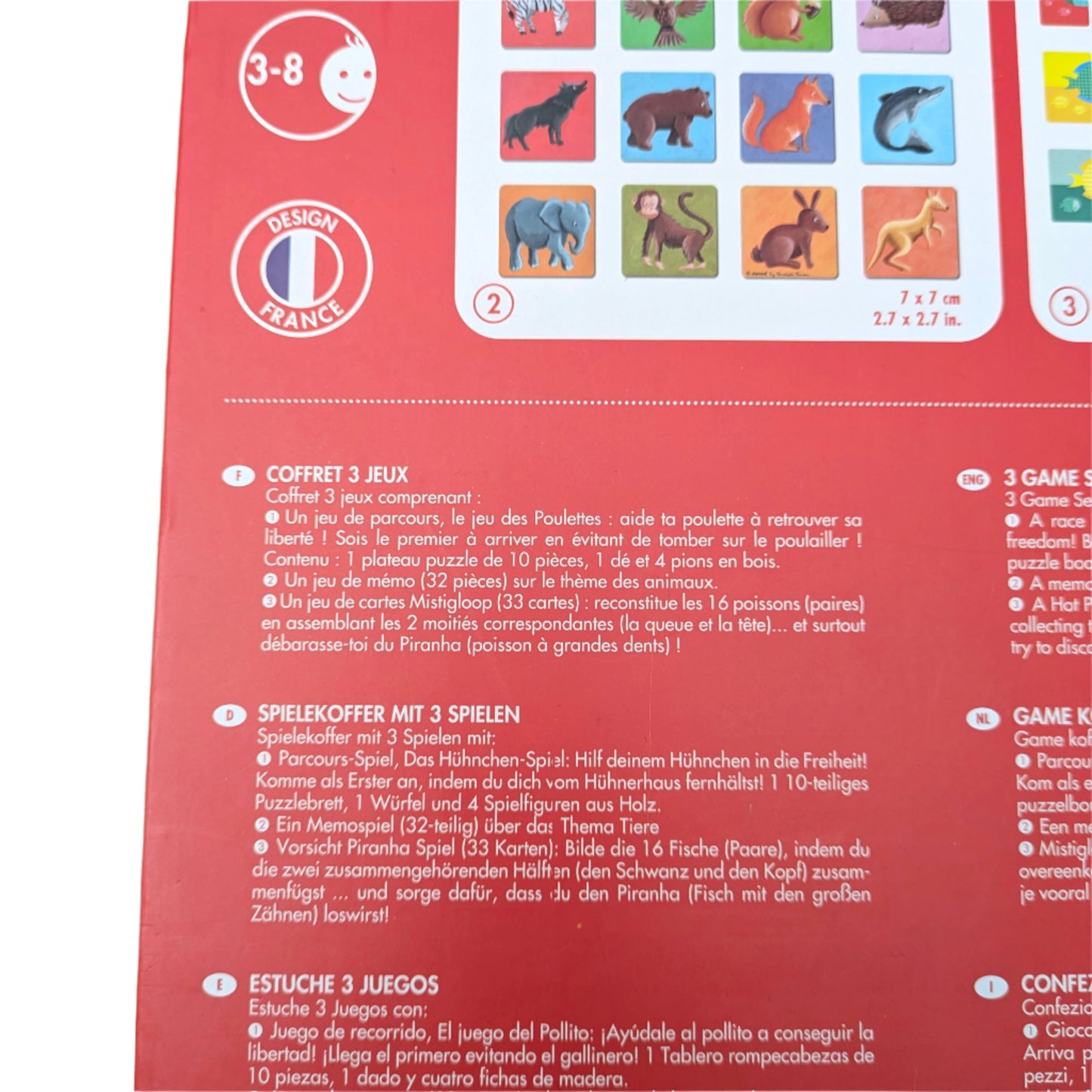 Janod Coffret 3 Jeux - 3-8 years