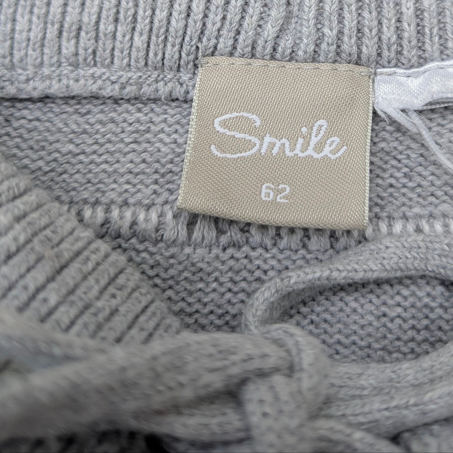 Smile grey pants- 0-3 mo / 62 cm