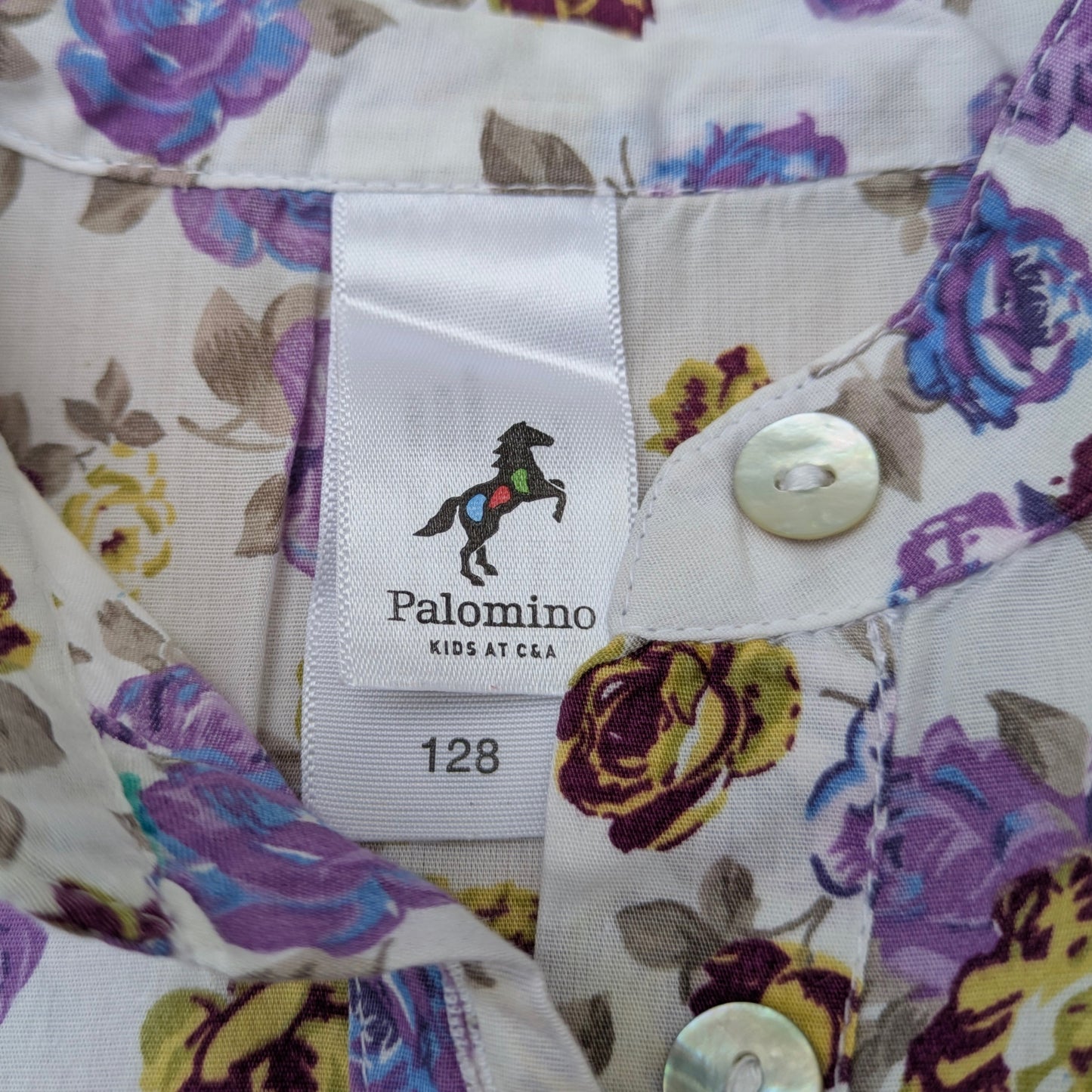 Palomino-Blumenhemd – 7–8 Jahre / 128 cm