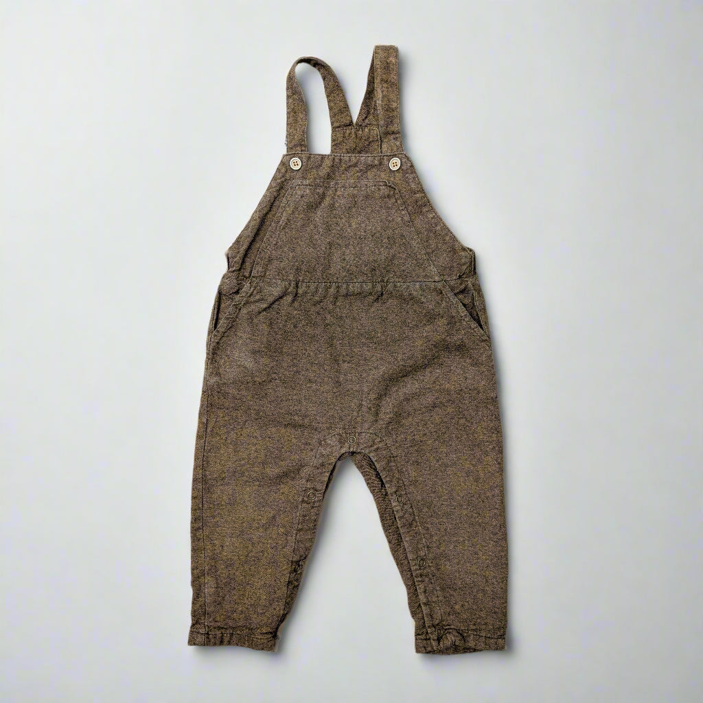 Zara lined cotton overalls - 9-12 mo