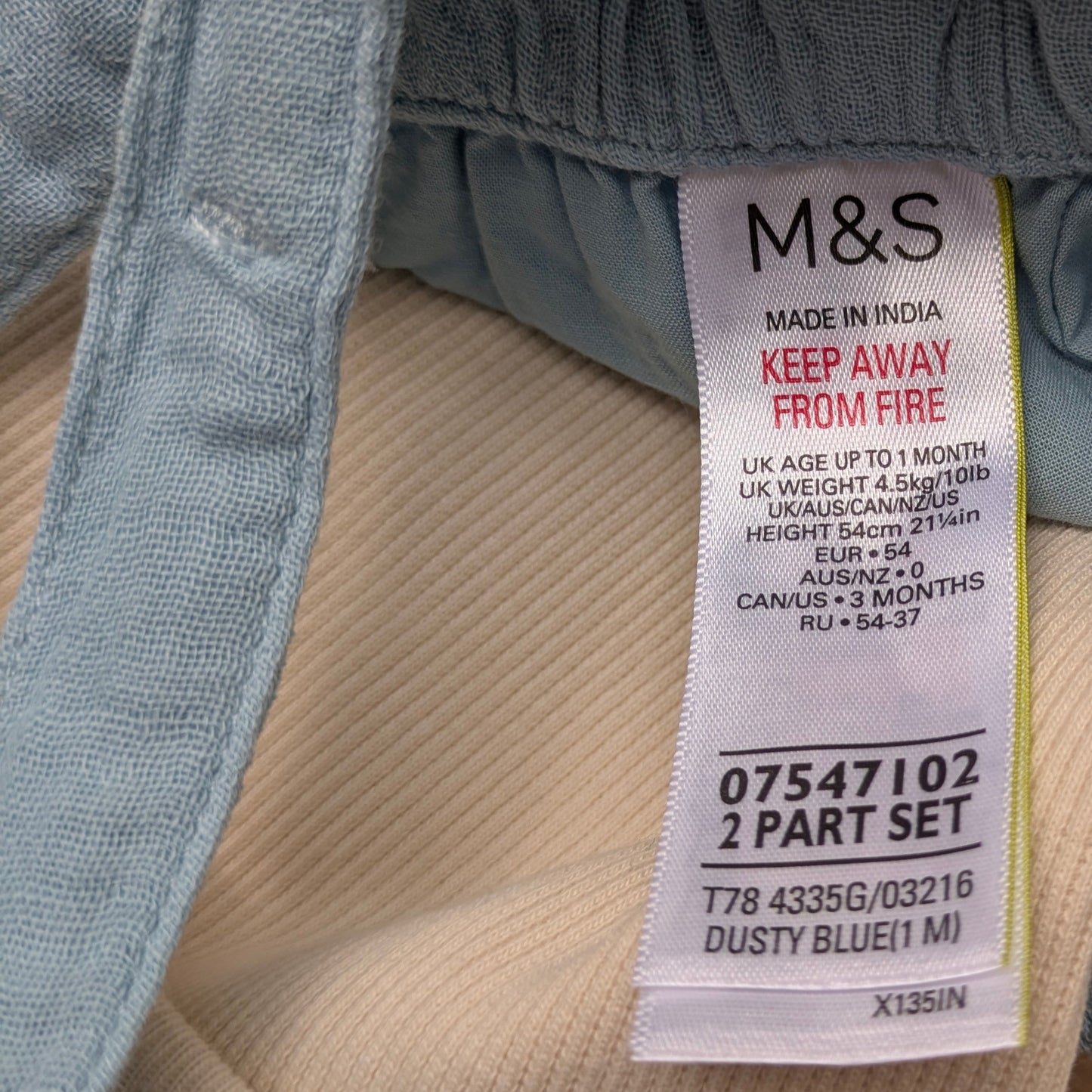 Cotton romper set - 0-3 mo / 56cm