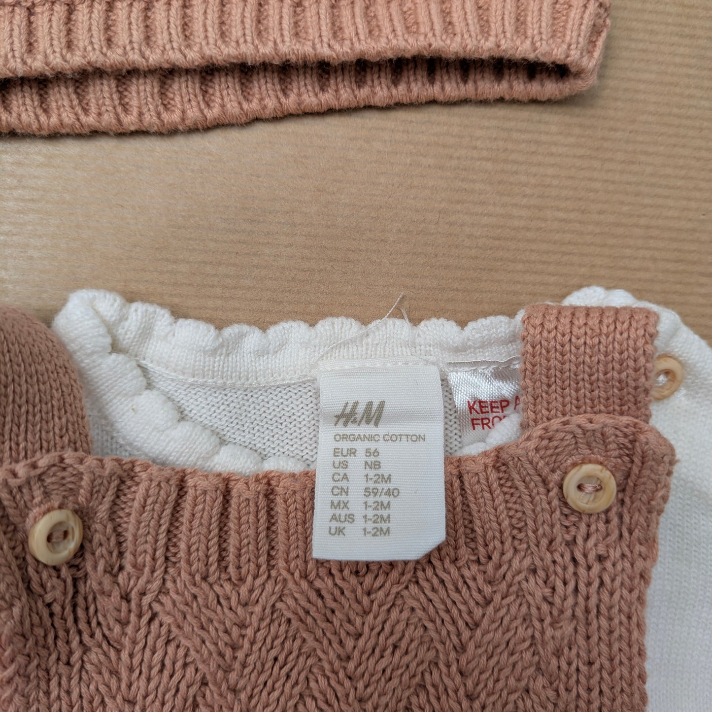 H&M cotton romper set - 0-3 mo / 56cm