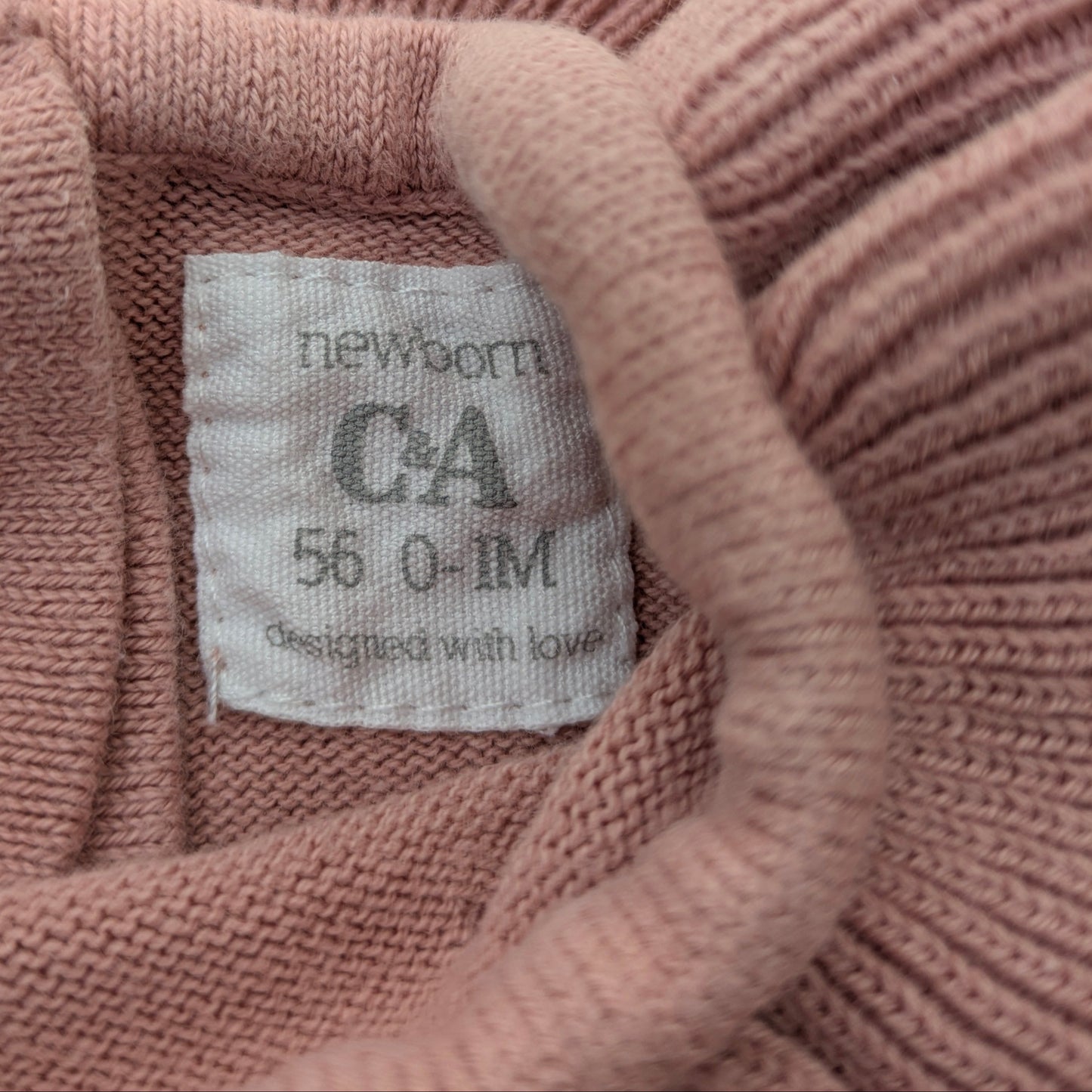 C&A pink dress -0-1 mo /56cm