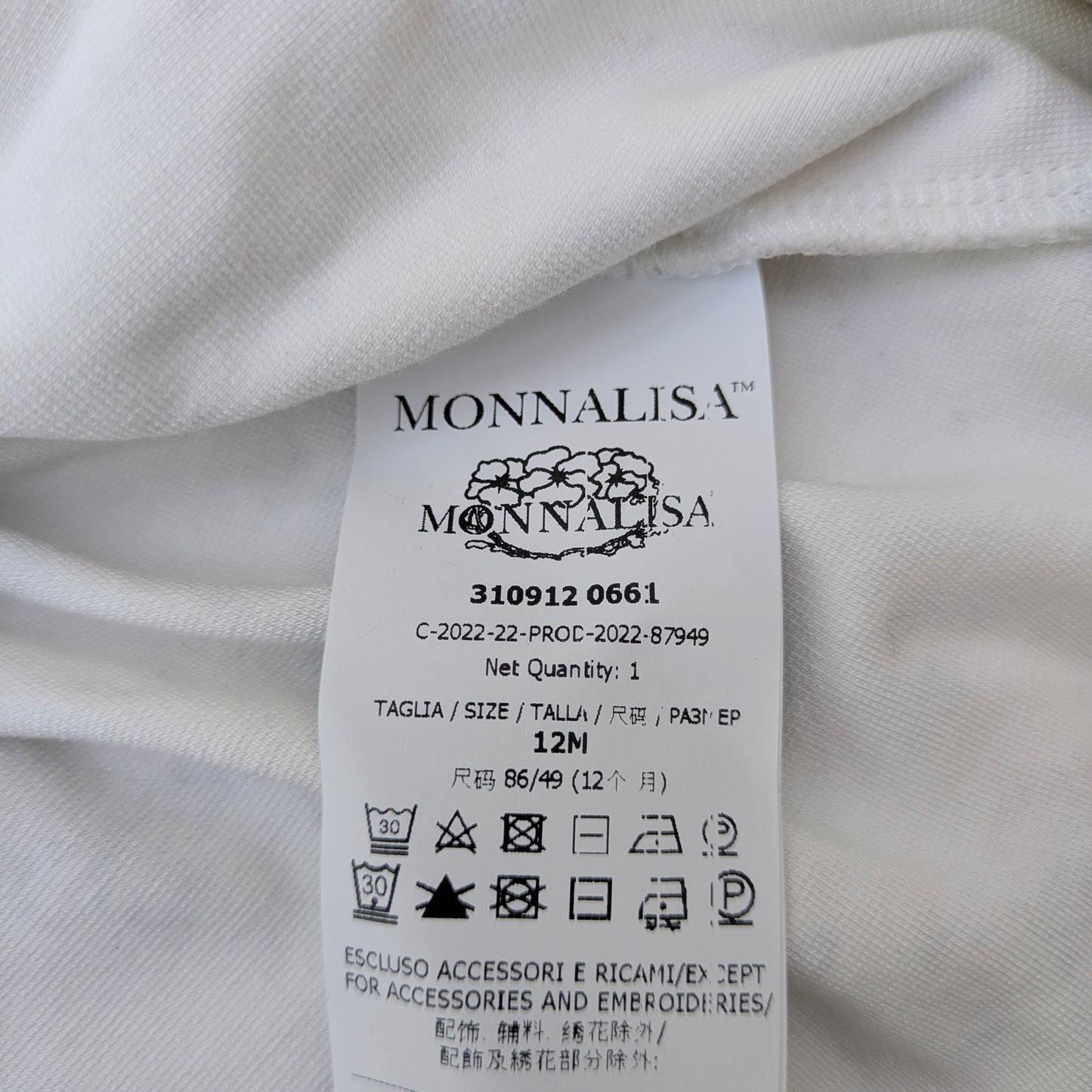 Monnalisa woodland dress - 12 mo