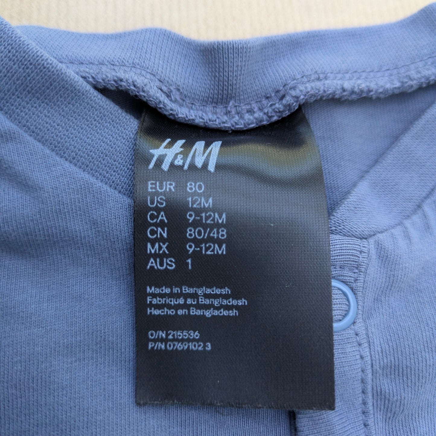 H&M Cotton Pyjamas- 9-12 mo / 80cm