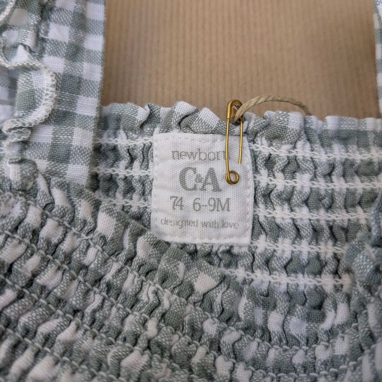 C&A cotton romper set - 6-9 mo
