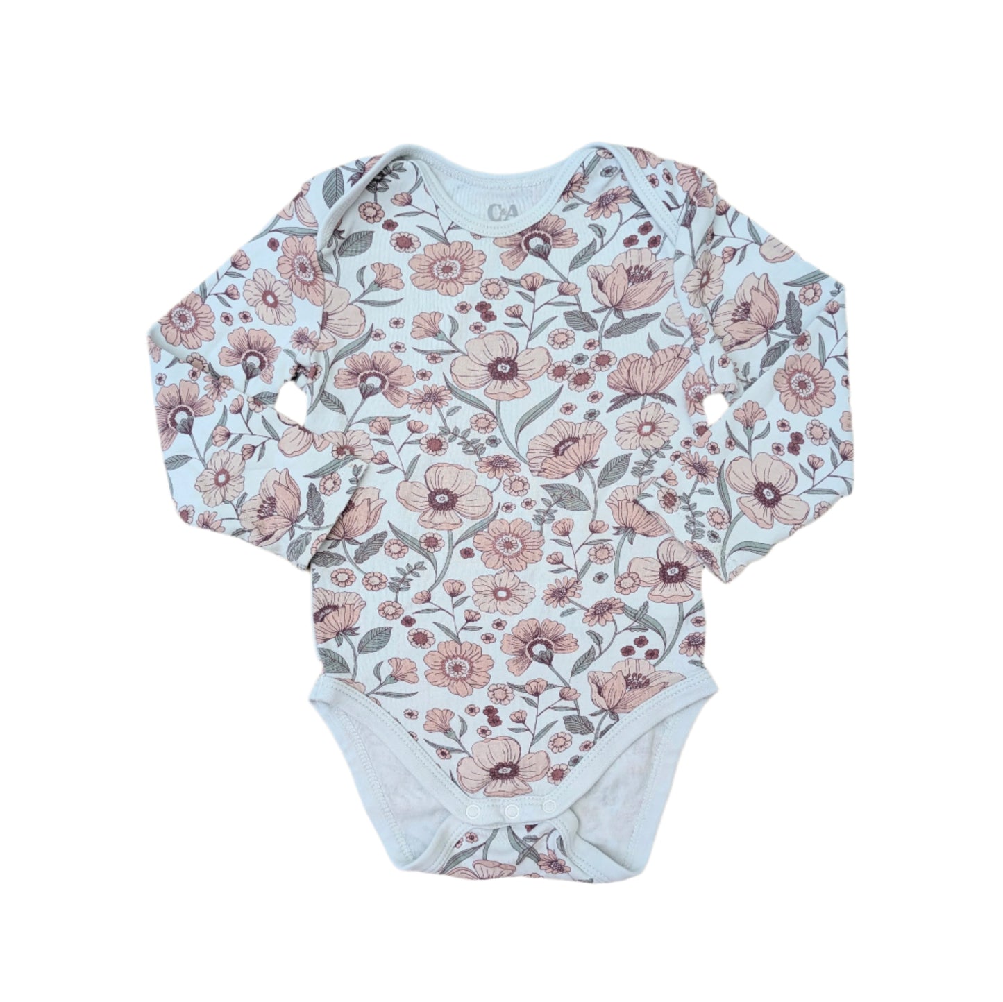 C&A floral onesie - 12-18 mo / 86 cm