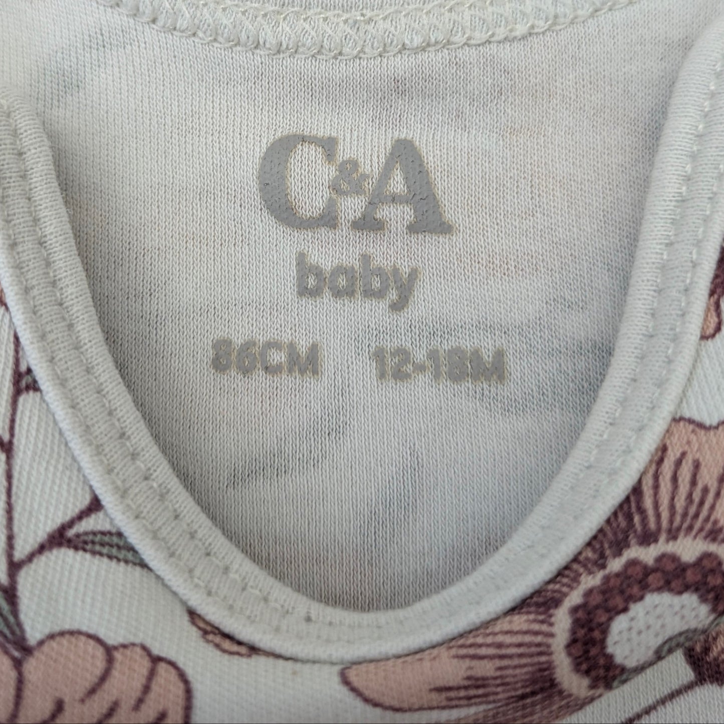 C&A floral onesie - 12-18 mo / 86 cm