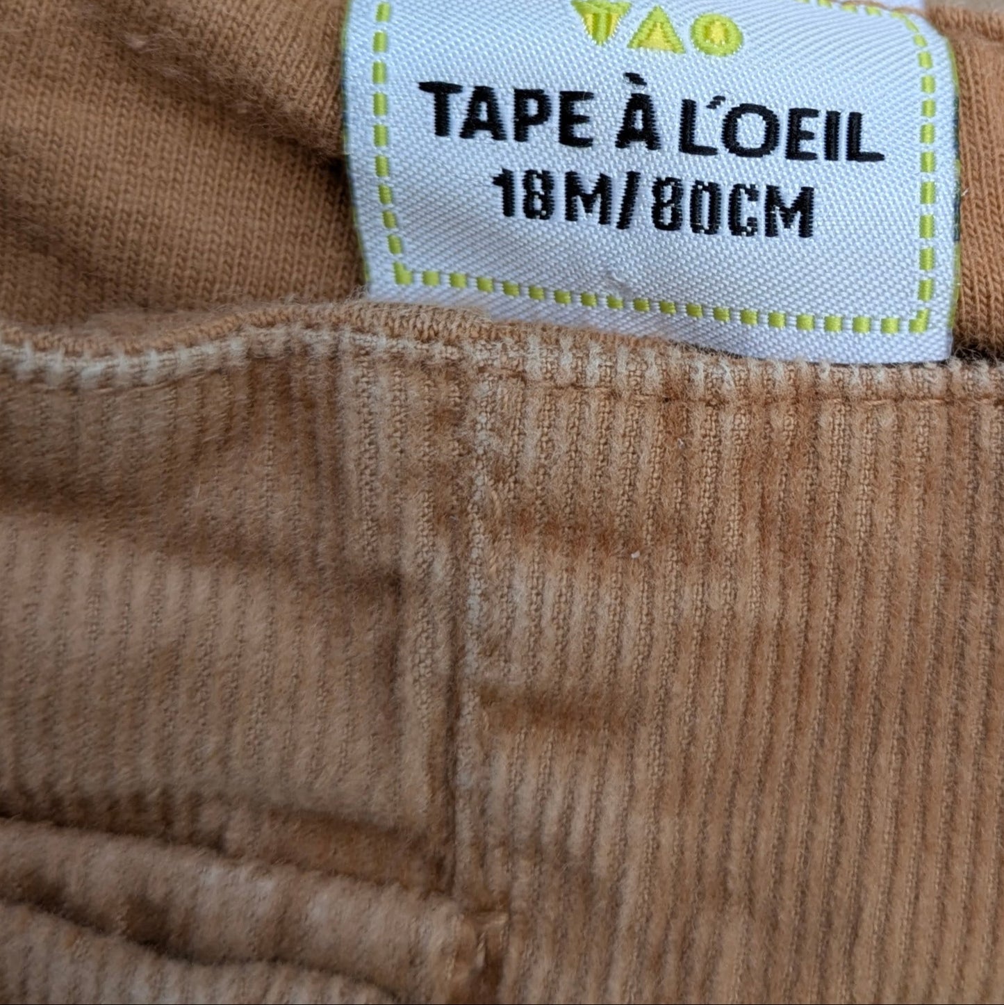 Tape a l'Oeil Corduroy Romper - 18 mo / 80 cm
