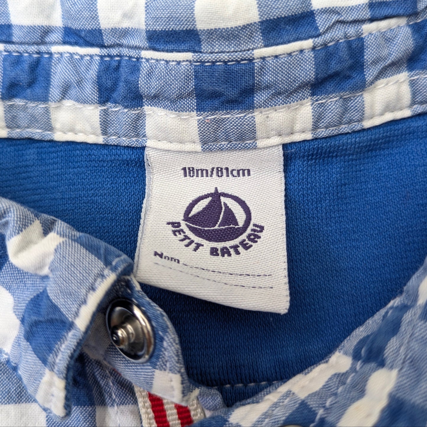 Petit Bateau snap button shirt - 18 mo / 81 cm