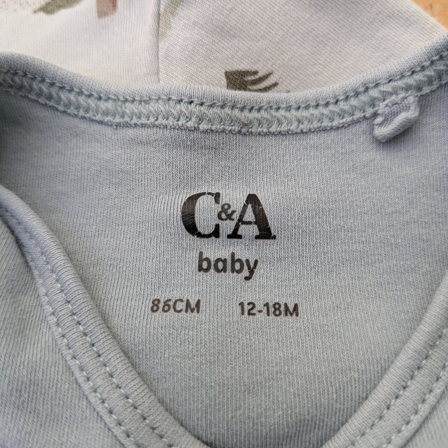 C&A two dinosaur onesies - 12-18 mo / 86 cm