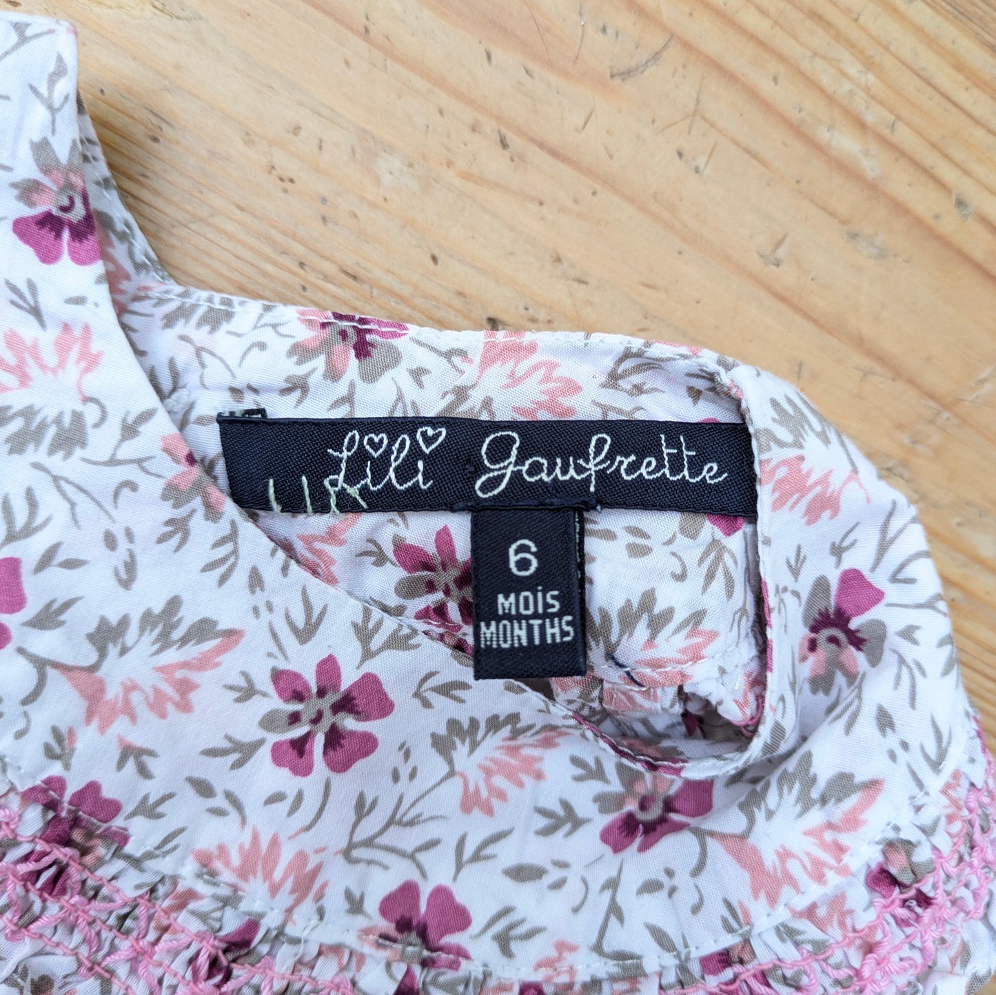 Barboteuse en coton Lili Gaufrette - 6-9 mois