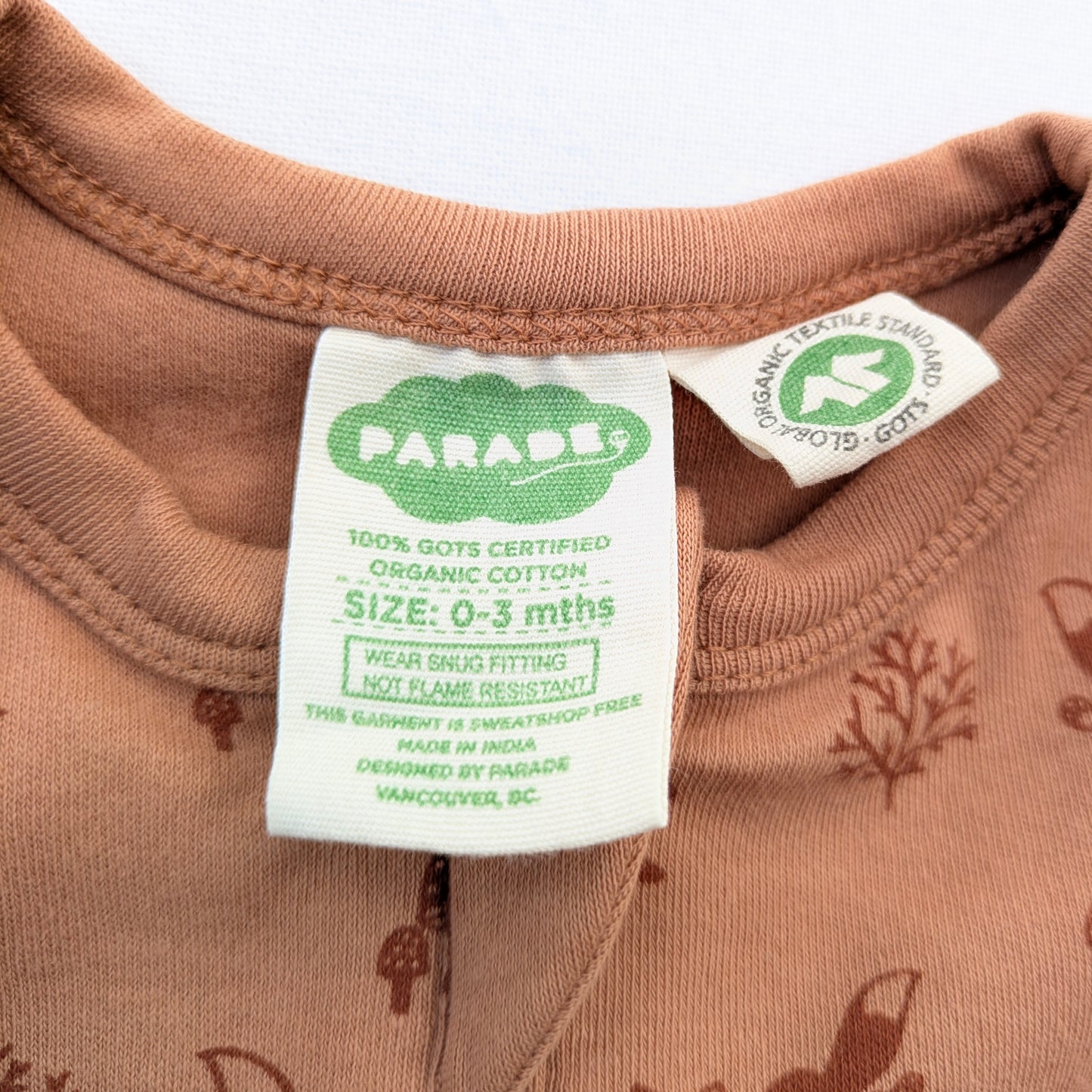 Parade organic cotton one-piece - 0-3 mo