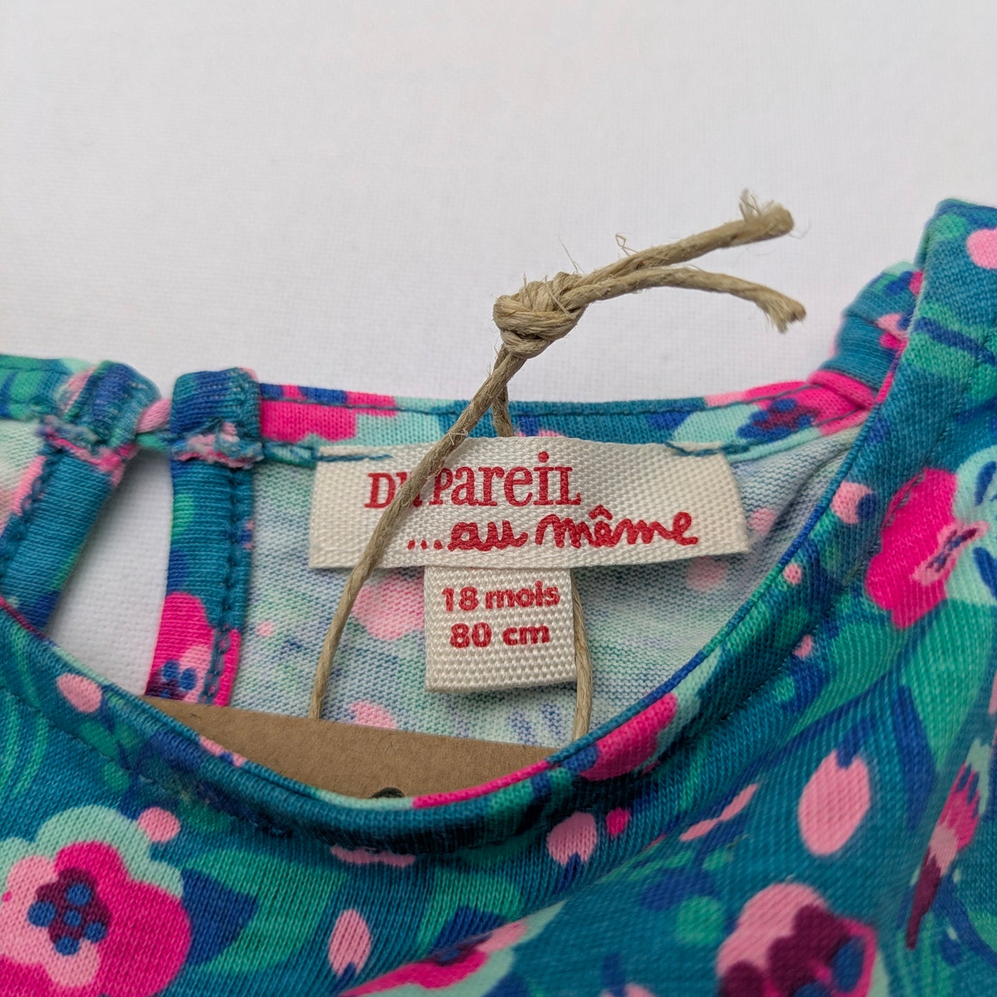 du pareil au meme turquoise dress - 18 mo /80cm