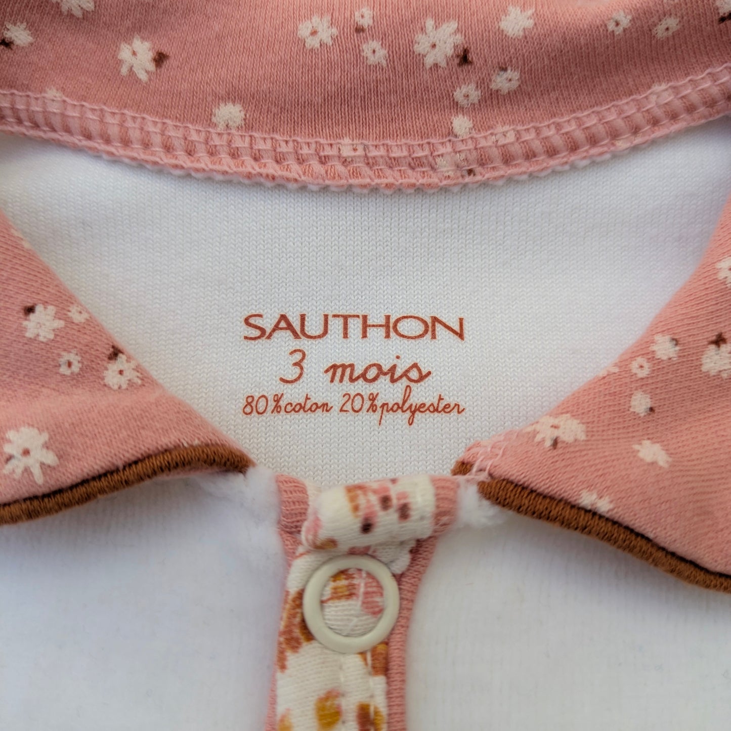 Sauthon grenouillère - 3 mois / 62