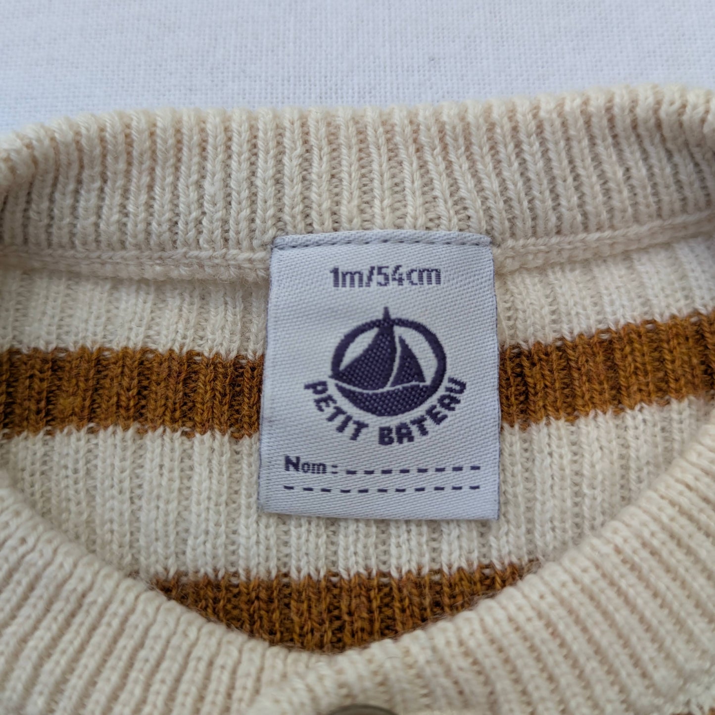 Petit Bateau cotton-wool romper - 1 mo / 54cm