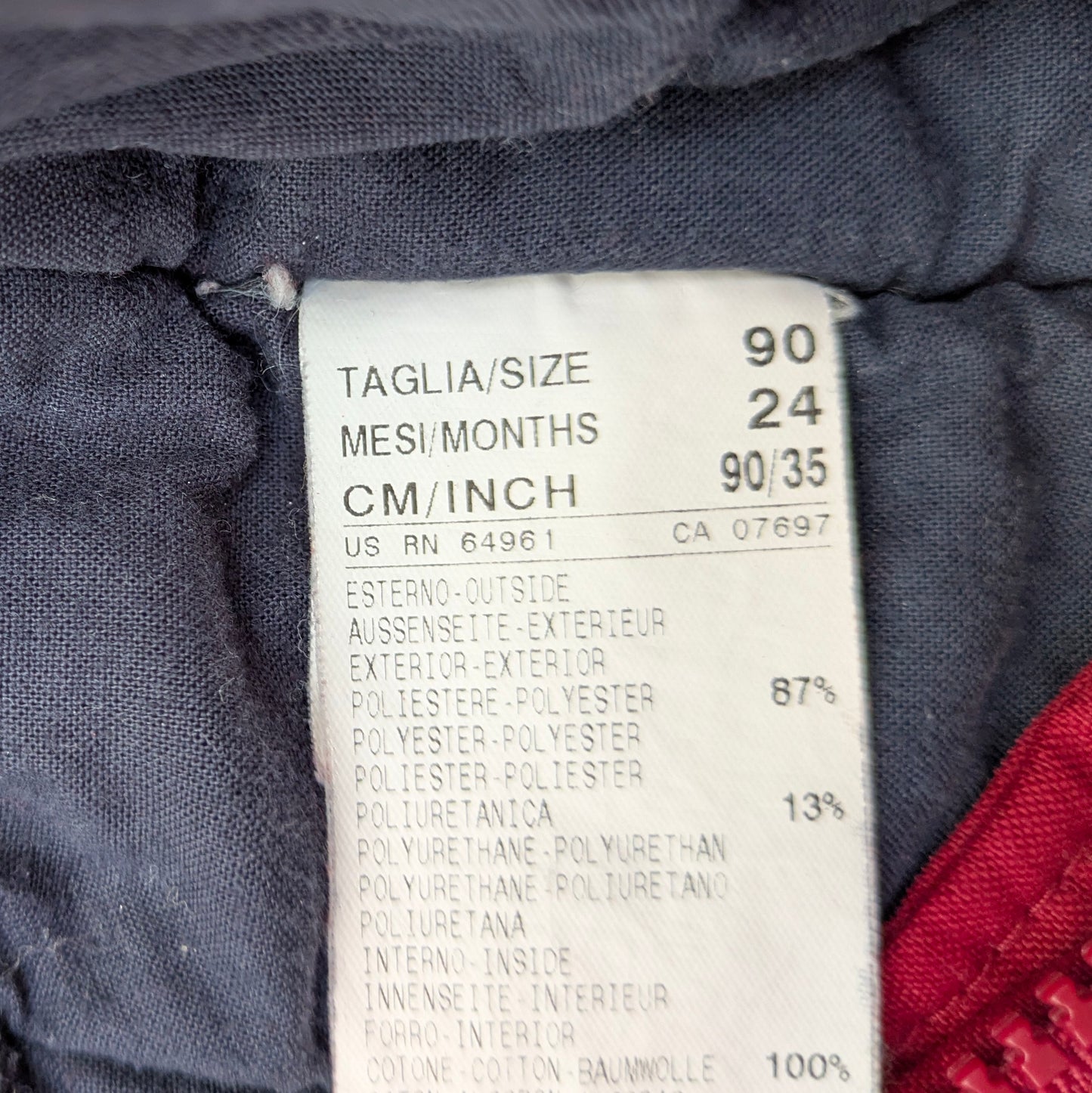 United Colors of Benetton parka jacket- 2 yrs / 90cm