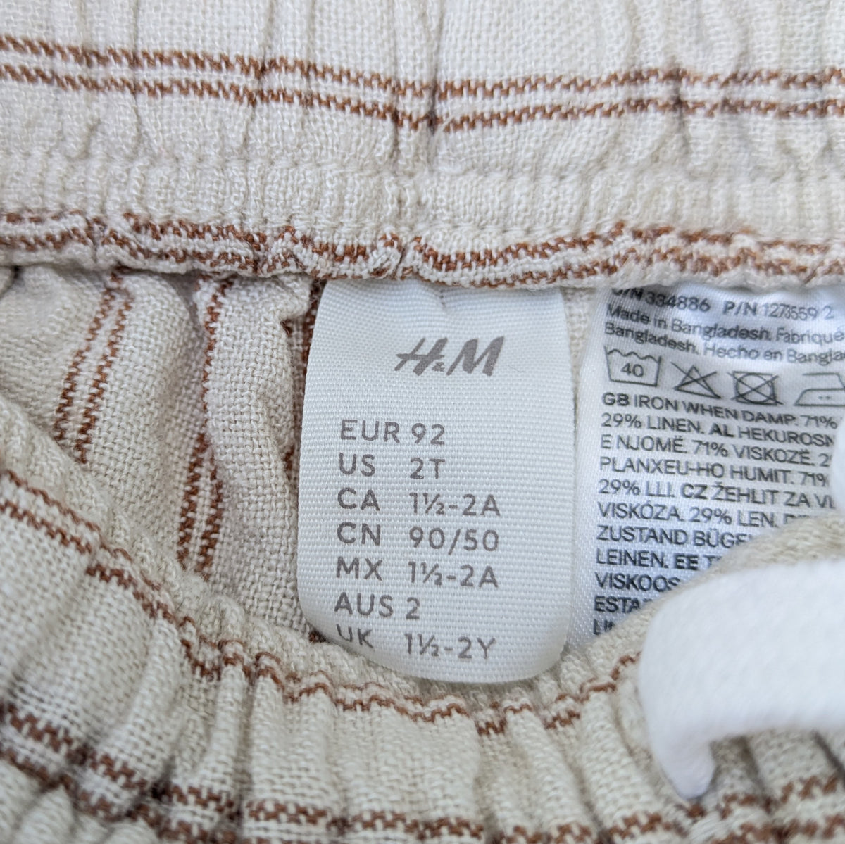 H&M cotton trousers - 2-3 yrs / 92