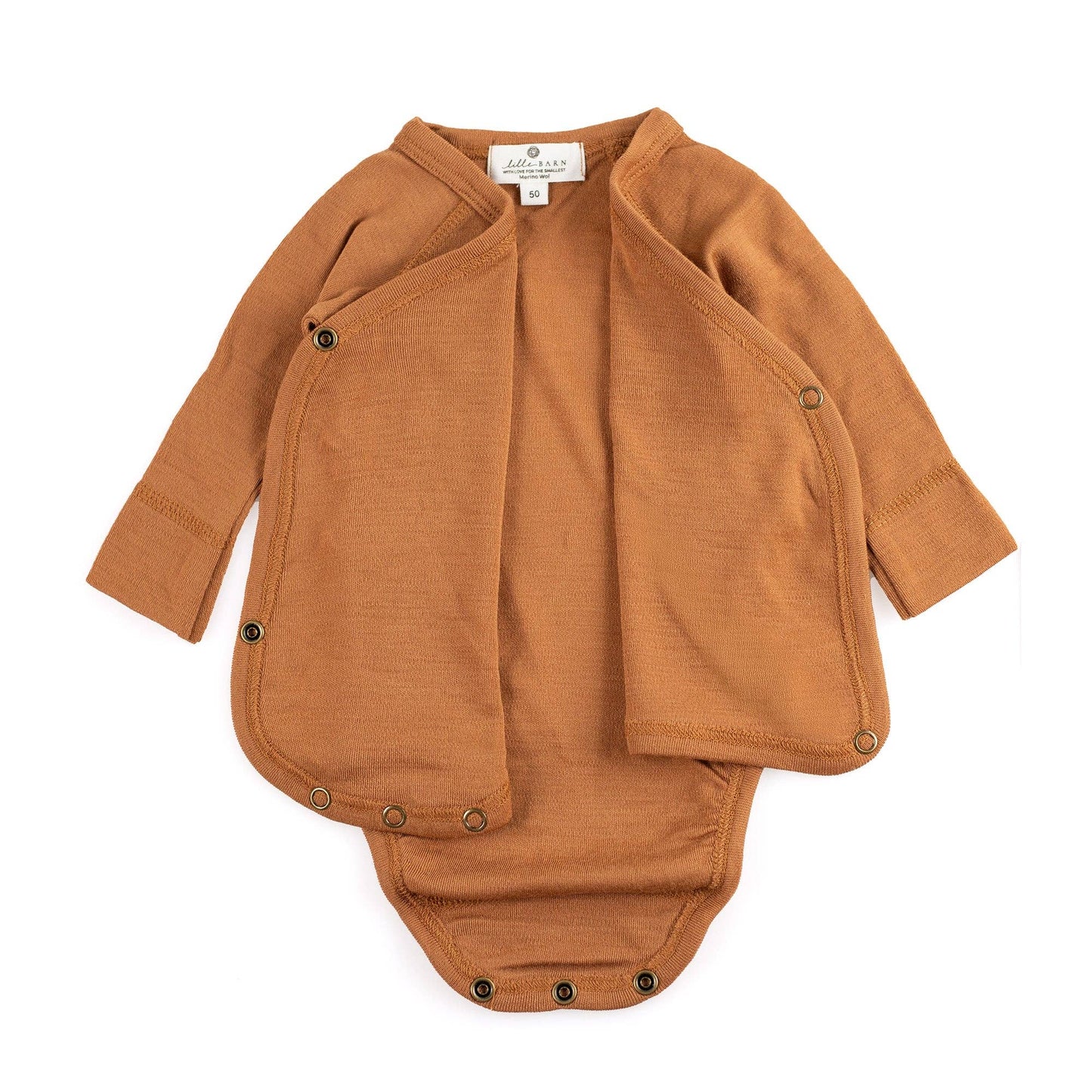 Lille Barn Long Sleeve Wool Wrap Bodysuit — Merino Wool - Argan Oil