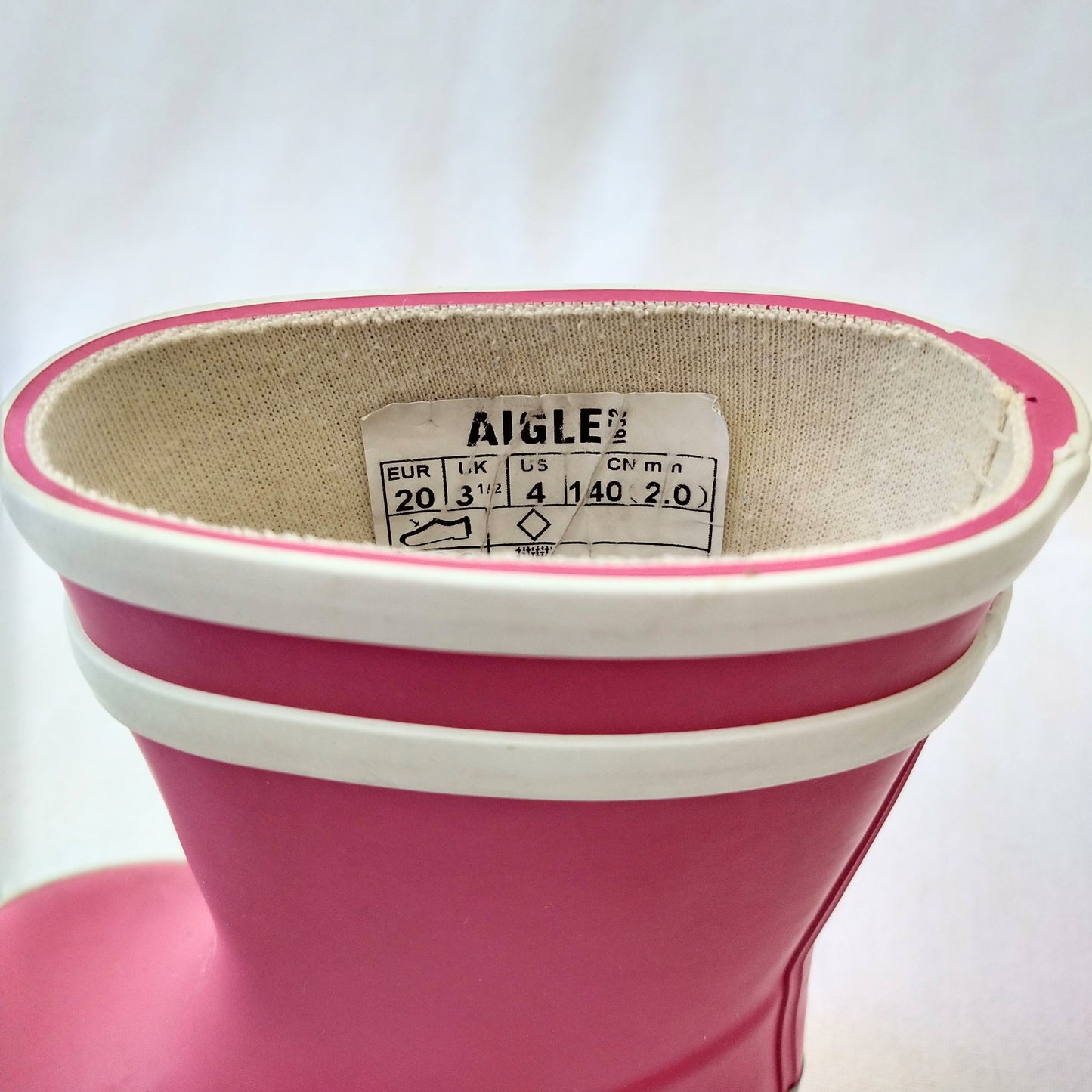 Aigle Rain Boots size 20 pink