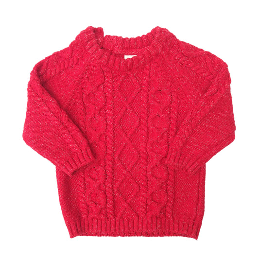 H&M red knit sweater - 9 mo / 74 cm