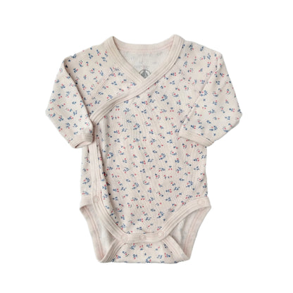 Petit Bateau pink rosebud onesie body - 0-3 mo / 50cm