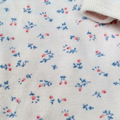 Petit Bateau pink rosebud onesie body - 0-3 mo / 50cm