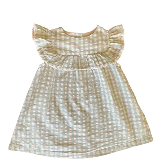 Cyrillus plaid dress - 6 mo