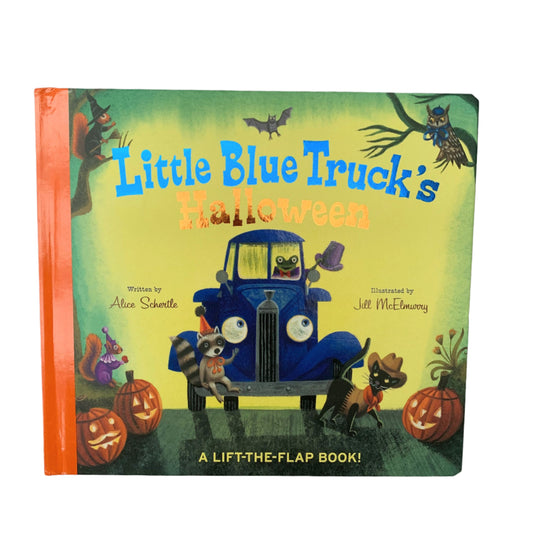 Livre cartonné d'Halloween avec le petit camion bleu