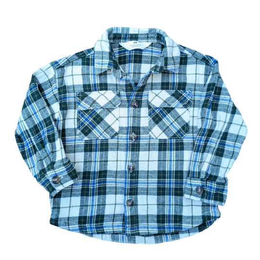 H&M plaid button-up shirt - 3-4 yrs / 104cm