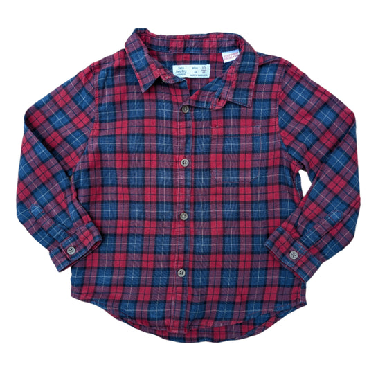 Zara plaid button-up shirt - 2-3 years / 98 cm