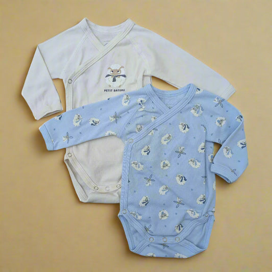 Petit Bateau lot de 2 bodys - 3 mois / 60cm