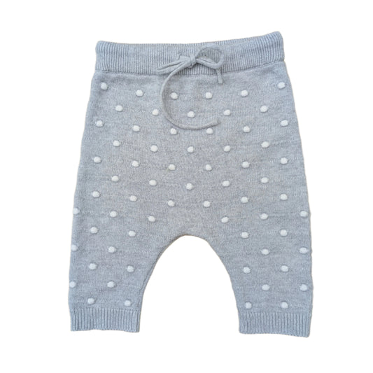 Smile grey pants- 0-3 mo / 62 cm