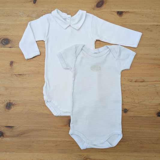 Petit Bateau lot de 2 bodys - 3 mois / 60cm