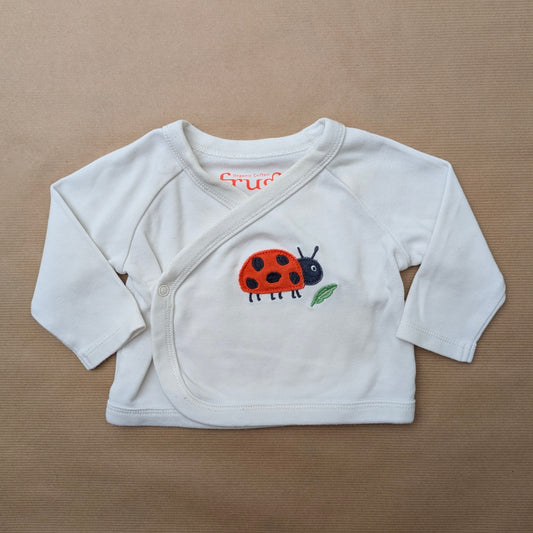 Frugi organic cotton ladybug shirt - 0-3 mo / 56-62cm