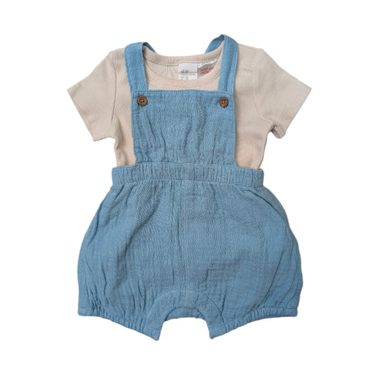 Cotton romper set - 0-3 mo / 56cm