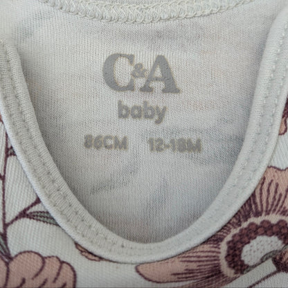 C&A floral onesie - 12-18 mo / 86 cm